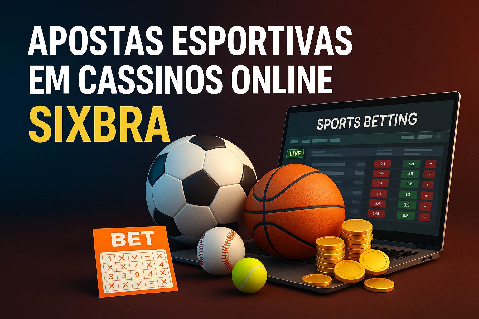 Aposte em apostas esportivas no cassino online SIXBRA